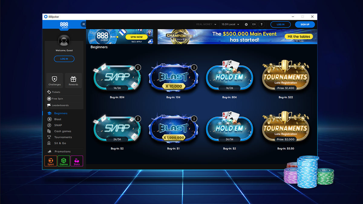 Як долучитися до ігрового столу на 888poker